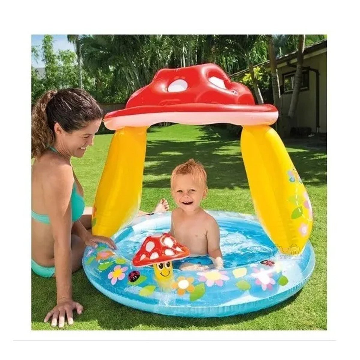 Piscina Inflable Forma Hongo Para Bebes