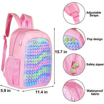 maleta Morral Pop It Push para Niños y Niñas